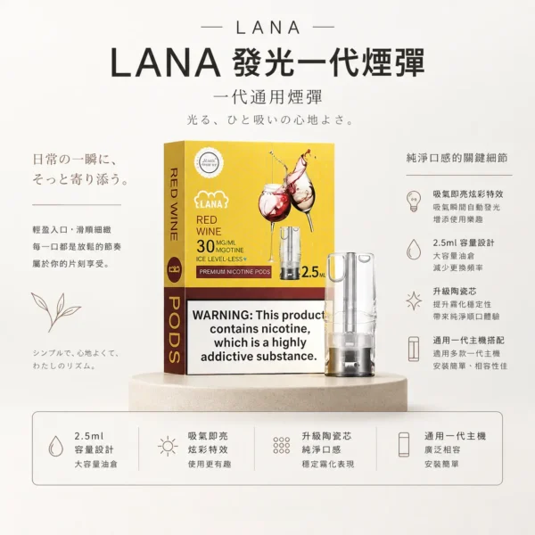 ChatGPT Image 2026年8月23日 下午04_53_19 【現貨秒發】LANA 一代通用煙彈 1代通用主機煙彈 三顆裝 吸氣即亮炫彩特效