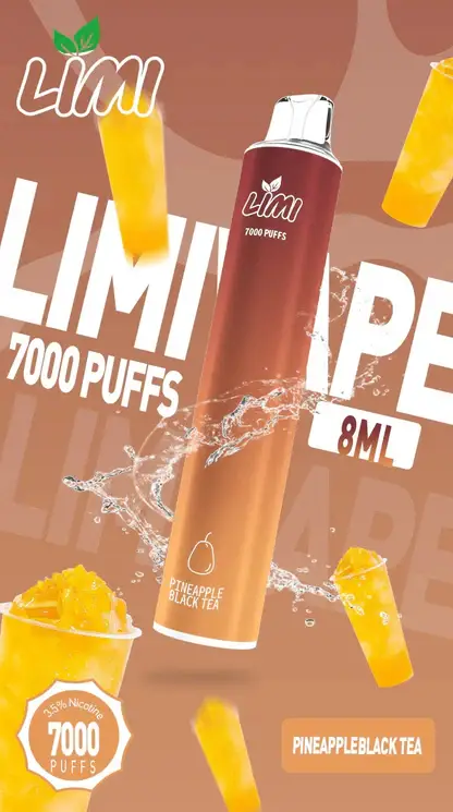 LIMI 冰感水果系列 7000口拋棄式電子煙｜3.5%尼古丁鹽強勁擊喉 清涼順口極致體驗