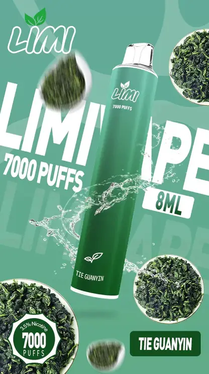 LIMI 冰感水果系列 7000口拋棄式電子煙｜3.5%尼古丁鹽強勁擊喉 清涼順口極致體驗