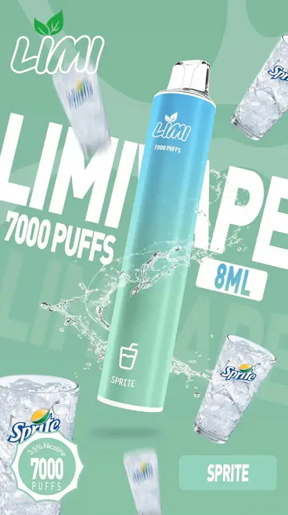 LIMI 冰感水果系列 7000口拋棄式電子煙｜3.5%尼古丁鹽強勁擊喉 清涼順口極致體驗