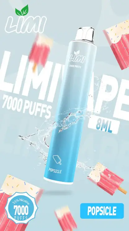LIMI 冰感水果系列 7000口拋棄式電子煙｜3.5%尼古丁鹽強勁擊喉 清涼順口極致體驗
