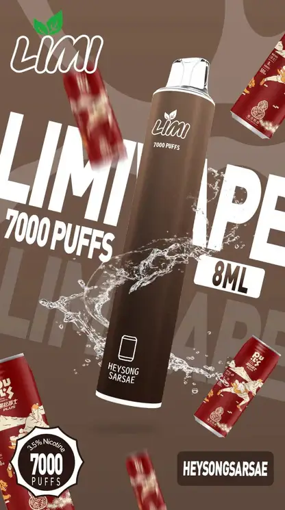 LIMI 冰感水果系列 7000口拋棄式電子煙｜3.5%尼古丁鹽強勁擊喉 清涼順口極致體驗