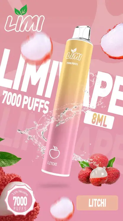LIMI 冰感水果系列 7000口拋棄式電子煙｜3.5%尼古丁鹽強勁擊喉 清涼順口極致體驗