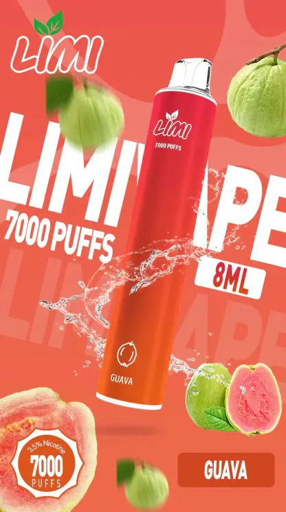 LIMI 冰感水果系列 7000口拋棄式電子煙｜3.5%尼古丁鹽強勁擊喉 清涼順口極致體驗